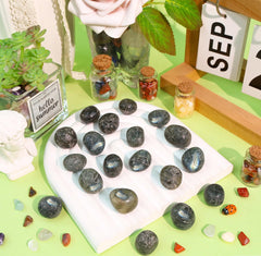 DUQGUHO Labradorite stones irregular edges for rustic home accents.