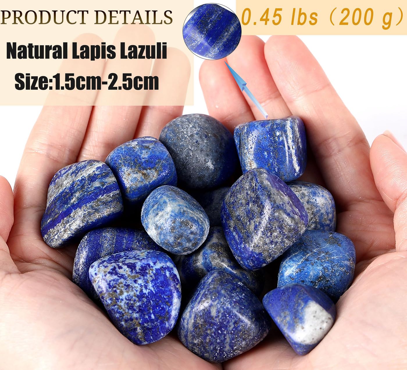 DUQGUHO sunlit lapis lazuli set evokes luck and happiness symbolism