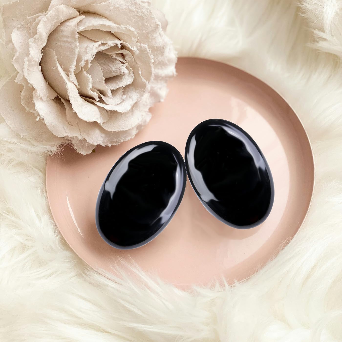DUQGUHO Obsidian palm stone gift-ready for thoughtful gifting