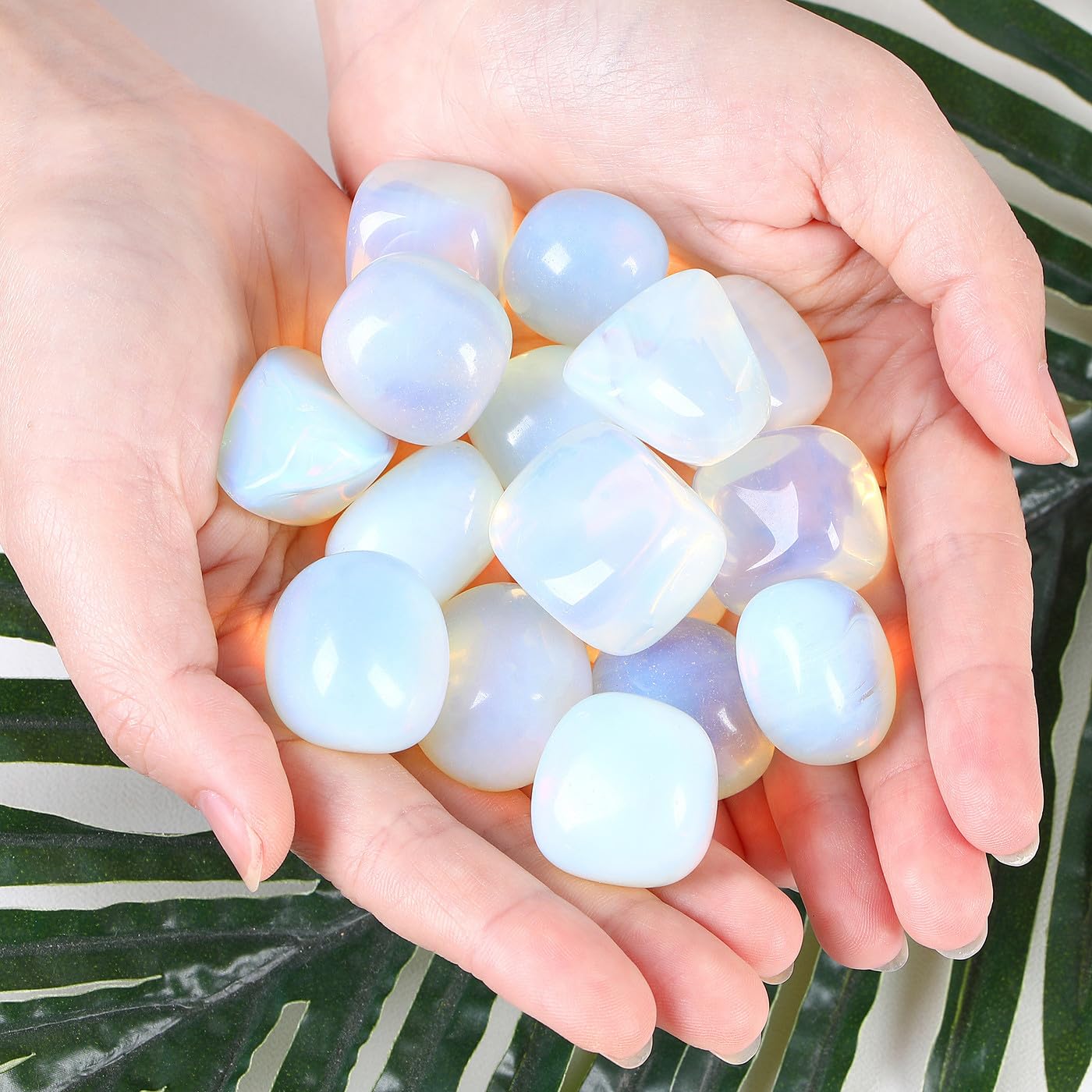 DUQGUHO Opal crystals polished tumbled stones for jewelry making and meditation.