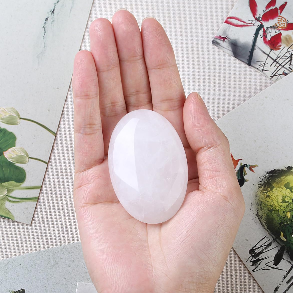 DUQGUHO polished palm stone ships in ready-to-gift packaging.