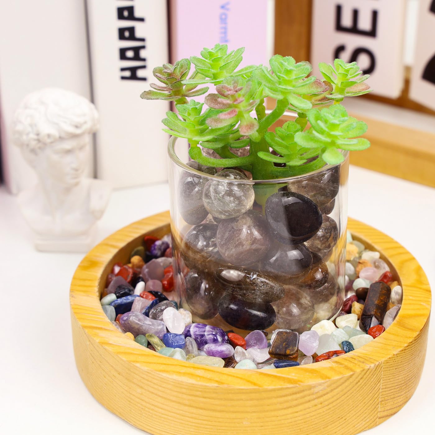 DUQGUHO quartz stones ideal for aquarium gravel, terrariums, and vase filler.