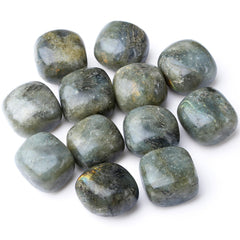 DUQGUHO Rainbow Moonstone crystals on display with bright reflections for decorative styling.