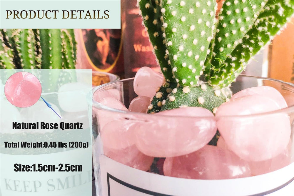 DUQGUHO Rose quartz aquarium decor stones add natural texture.