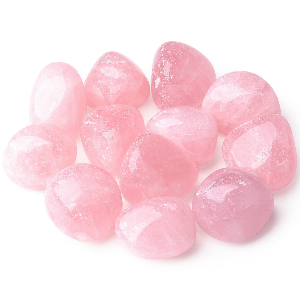 DUQGUHO Rose Quartz crystal stones bulk for calming decor and mindful display.