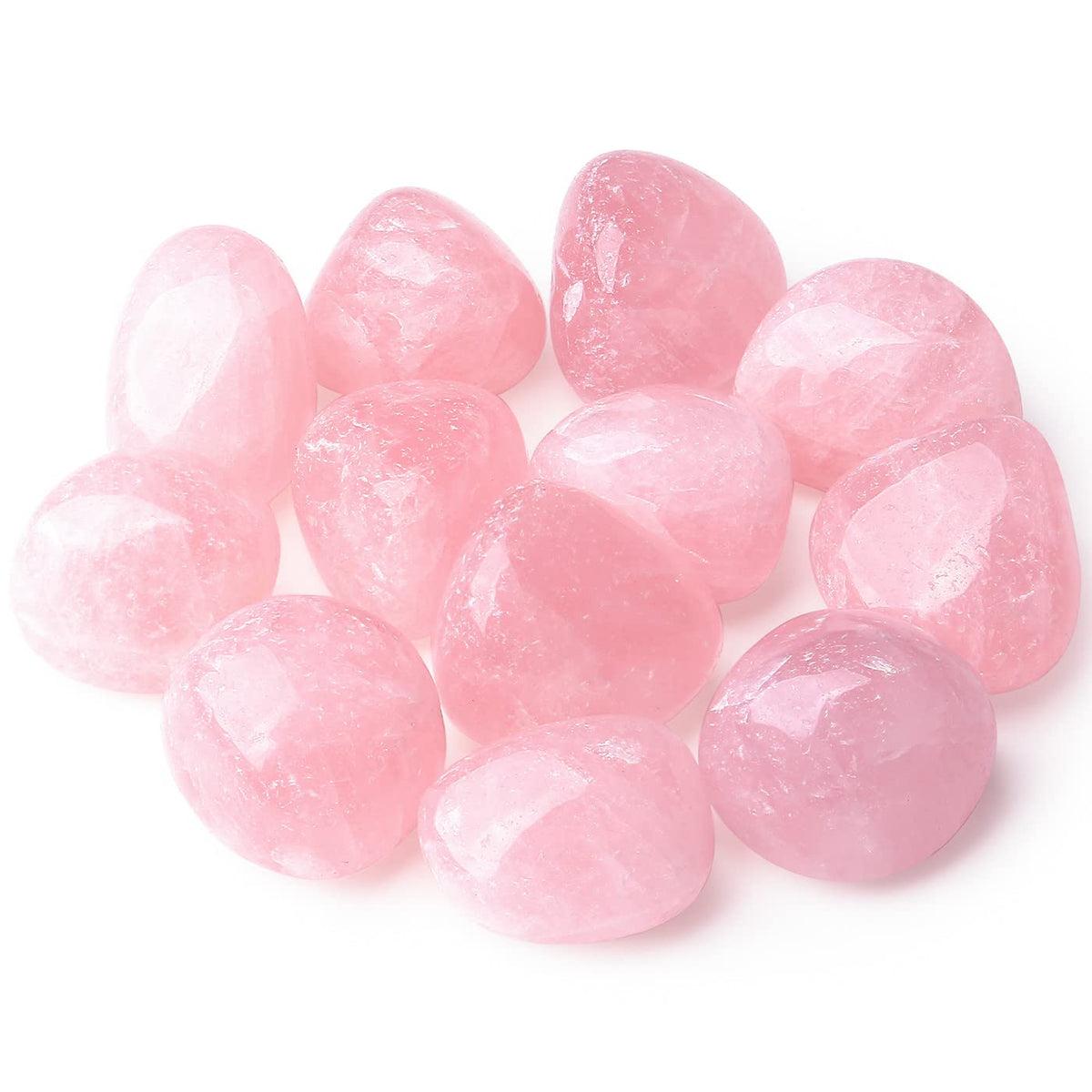 DUQGUHO Rose Quartz crystal stones bulk for calming decor and mindful display.