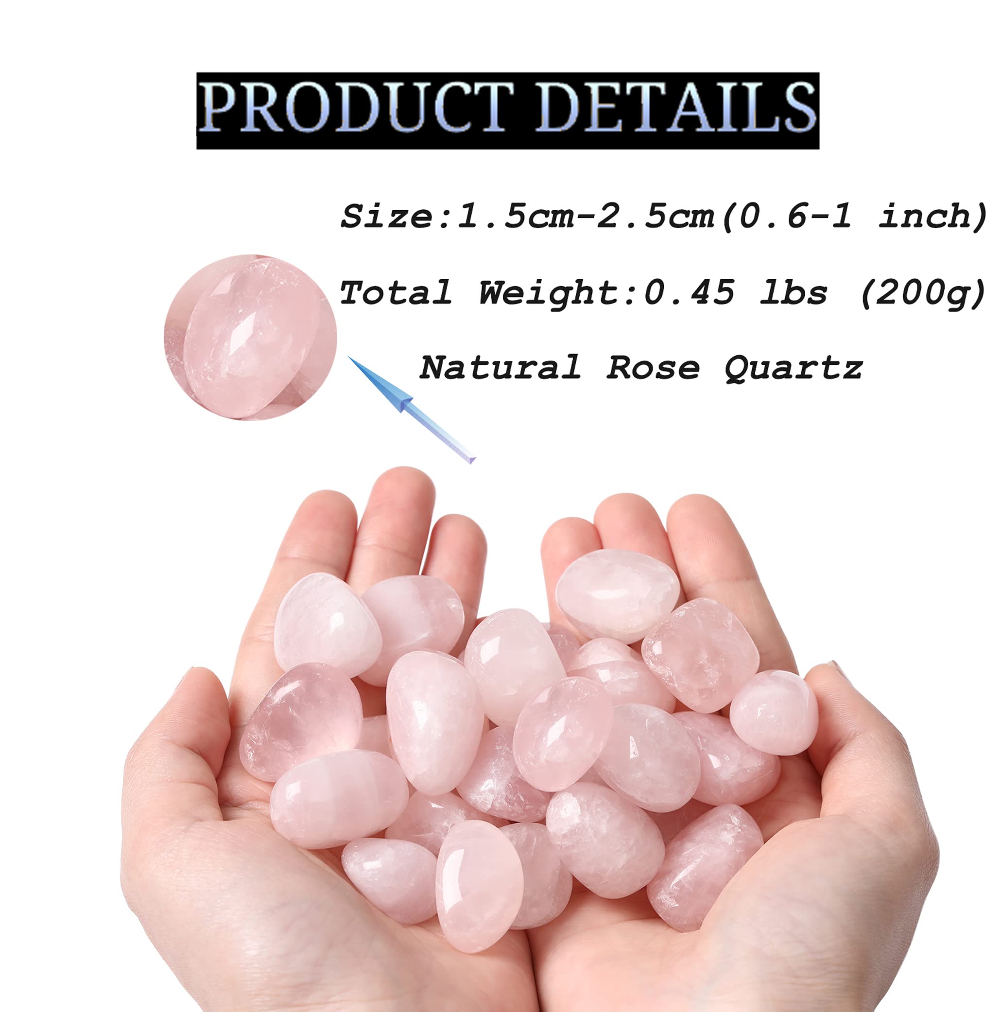 DUQGUHO Meditation-ready rose quartz stones for relaxed rituals.