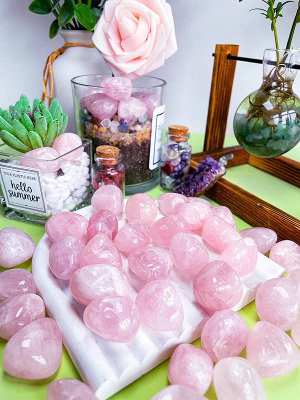 DUQGUHO Polished rose quartz stones with smooth texture for serenity.