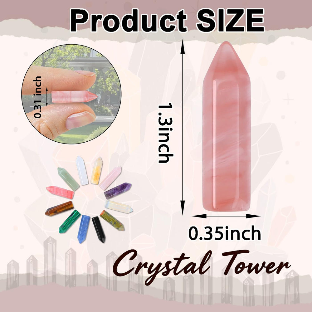 DUQGUHO green aventurine tower adds balanced, natural charm.