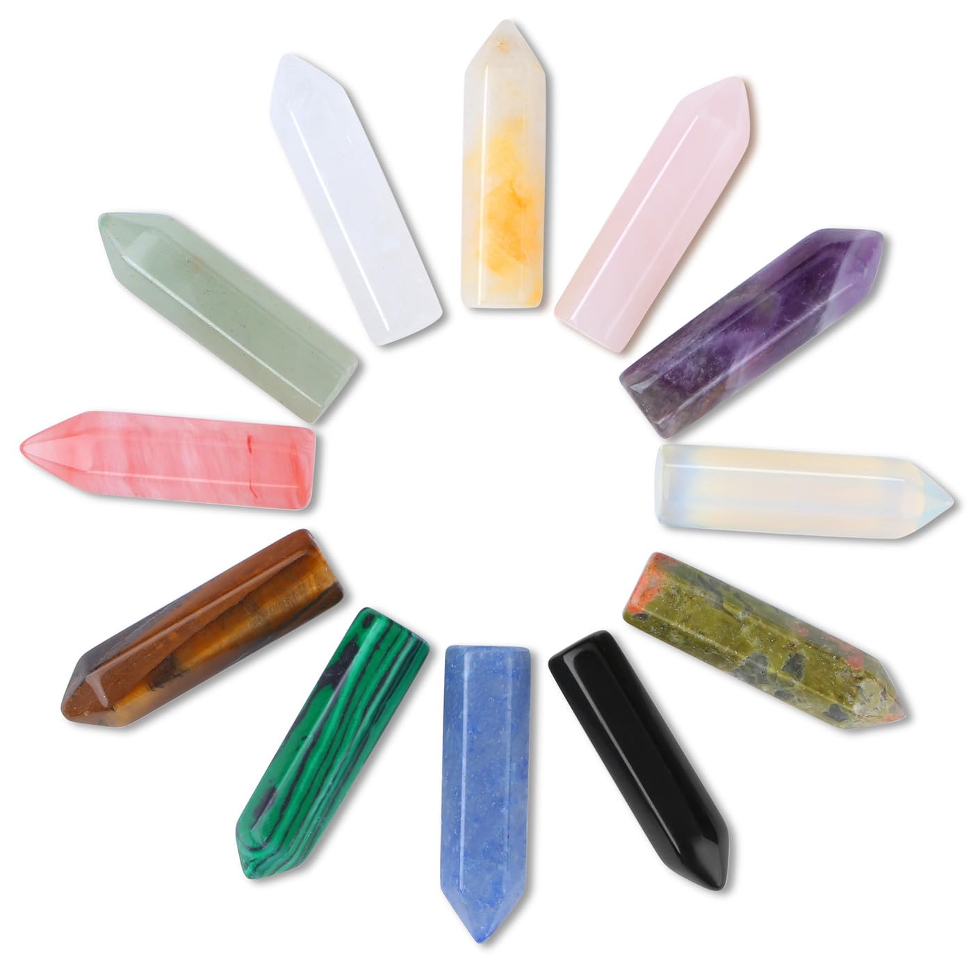DUQGUHO rose quartz tower fosters warmth and harmonious vibes.