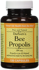 Durham's Bee Farm Propolis 500mg bottle front view for daily wellness support