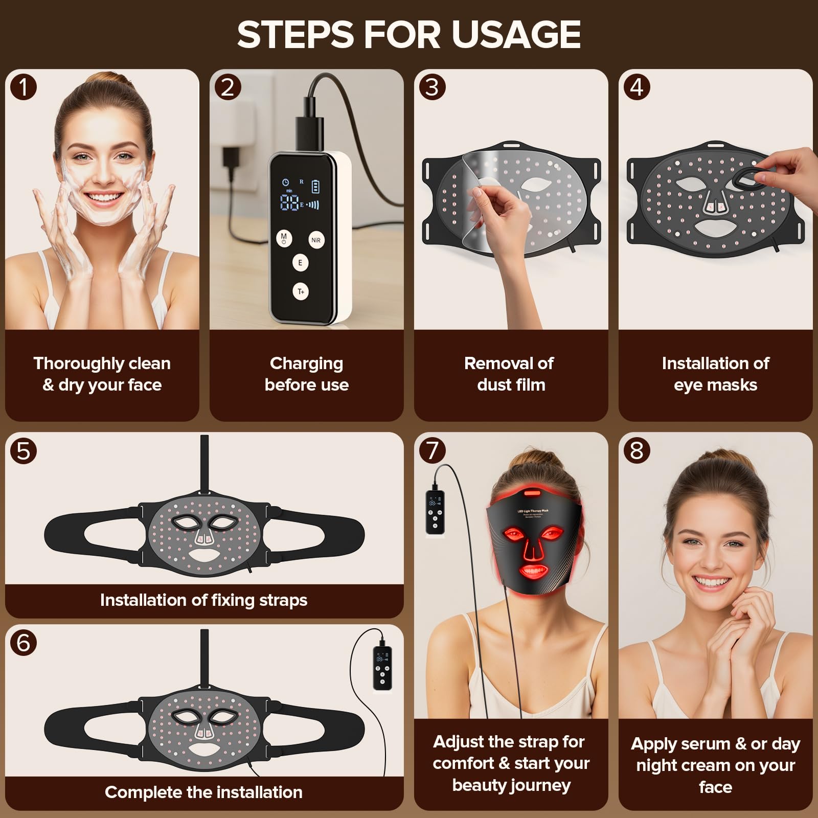 Duuckin accessory pack included for a complete at-home facial experience