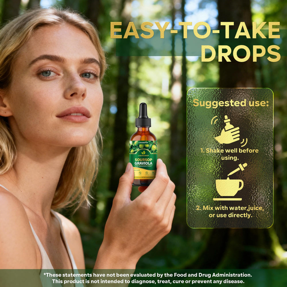 DUUDEPON Soursop Bitters glass with drops in water for easy use