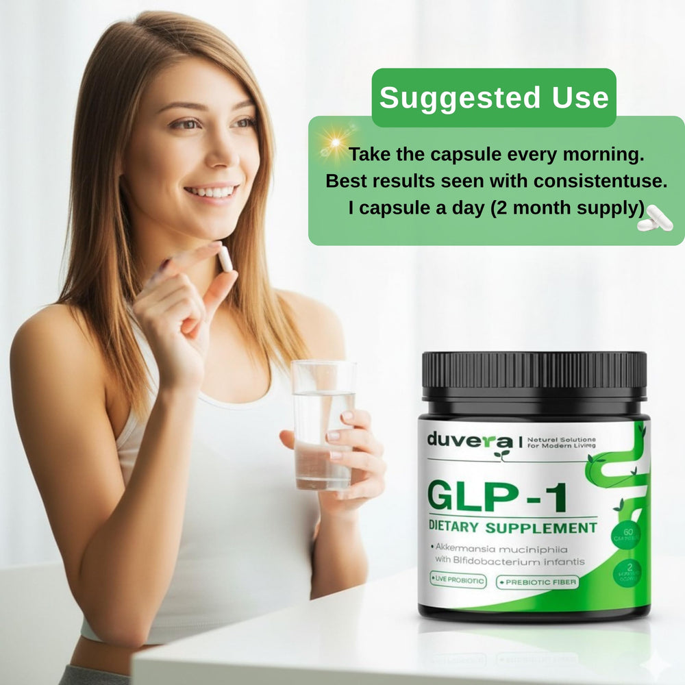 Duvera gut health-focused formula label shown.