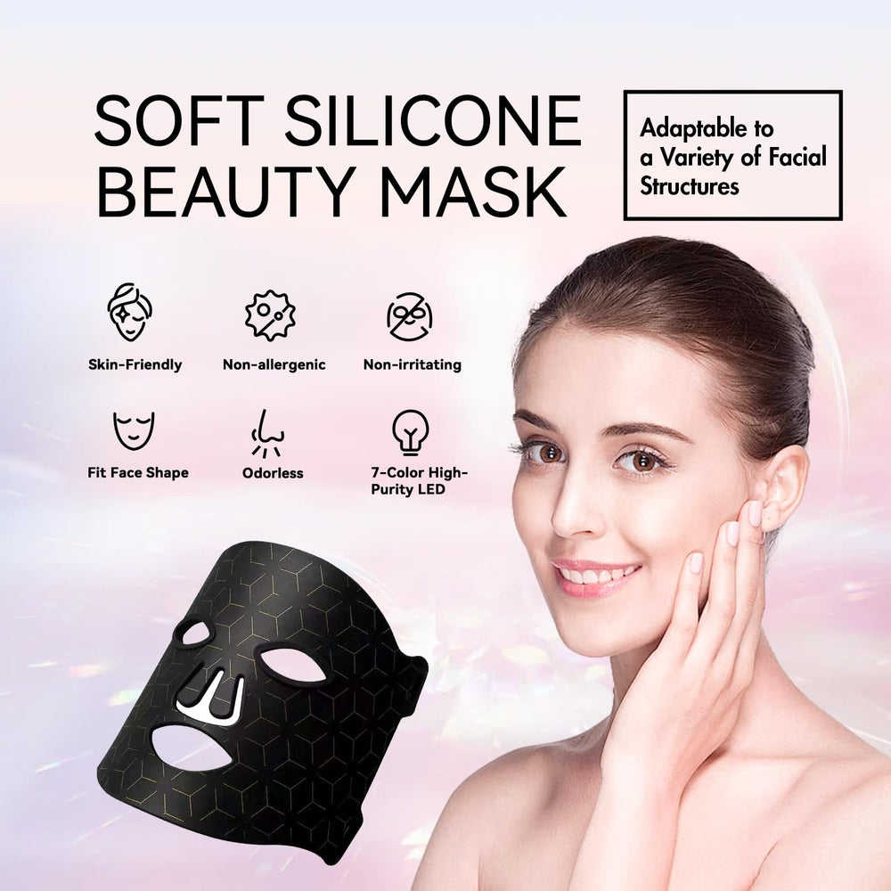 Duevie face mask with seven-color LED for at-home skin rejuvenation benefits.