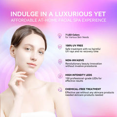 Duevie LED facial mask green light for calming skincare sessions