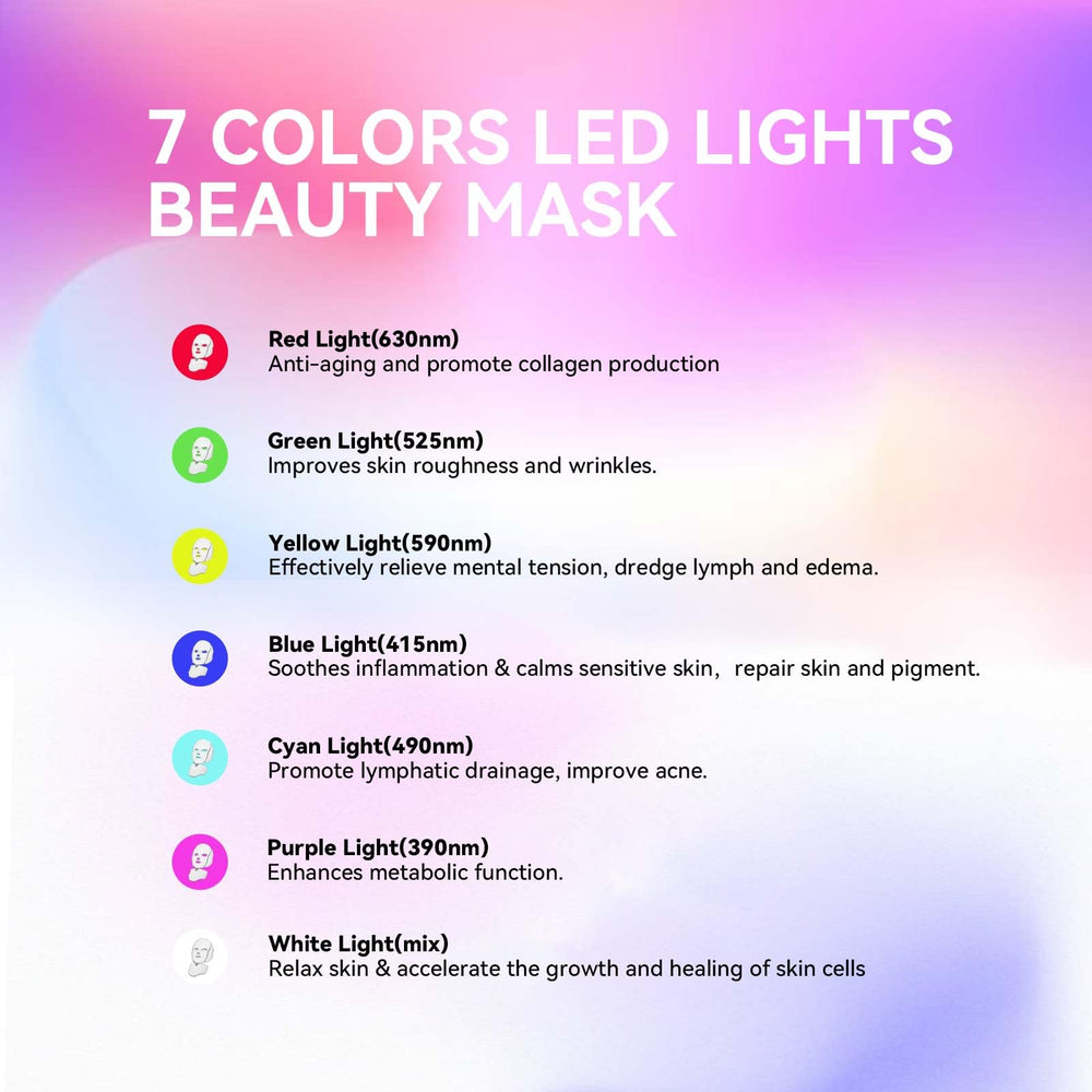 Duevie LED facial mask red light for rejuvenation and daily routine