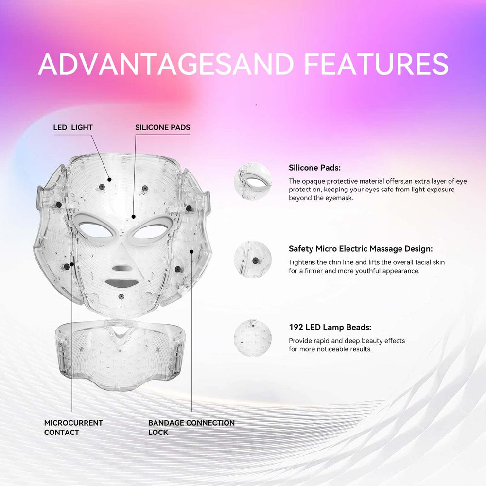 Duevie LED facial mask touch switch for quick start of sessions