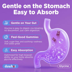duwhot Glycine Gummies packaging front with vegan-friendly labels.