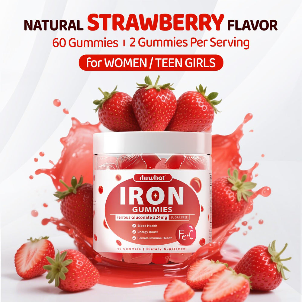 duwhot iron gummies foil seal emphasizes freshness and purity