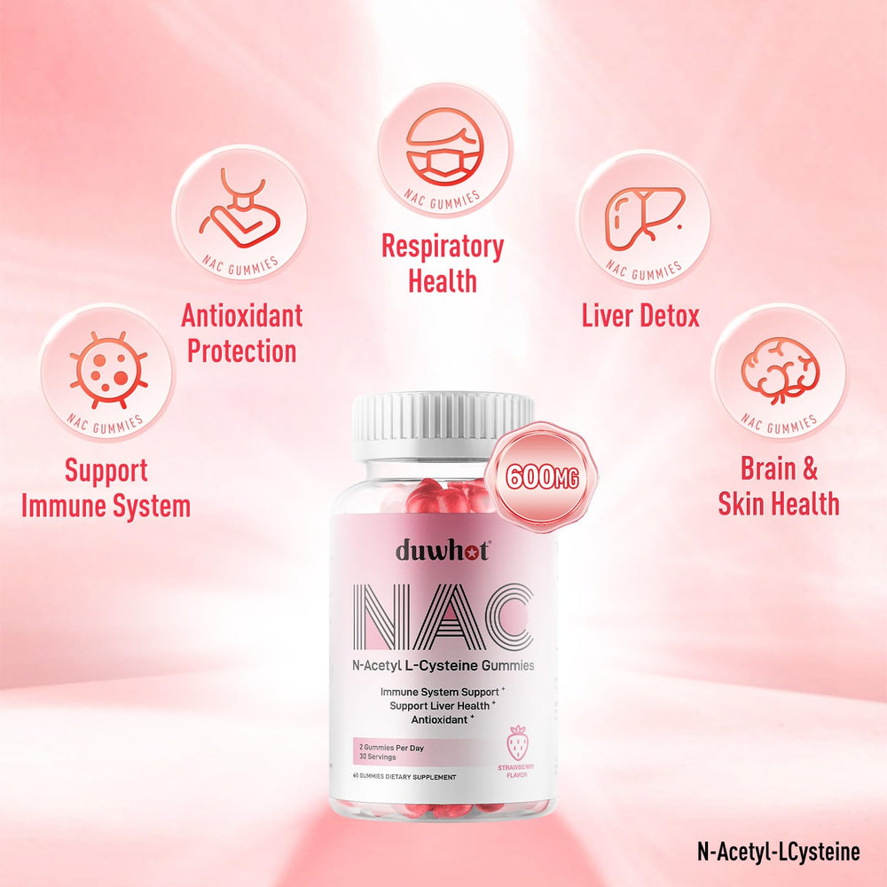duwhot NAC Gummies chewable texture highlighting easy daily dosing
