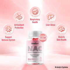 duwhot NAC Gummies chewable texture highlighting easy daily dosing