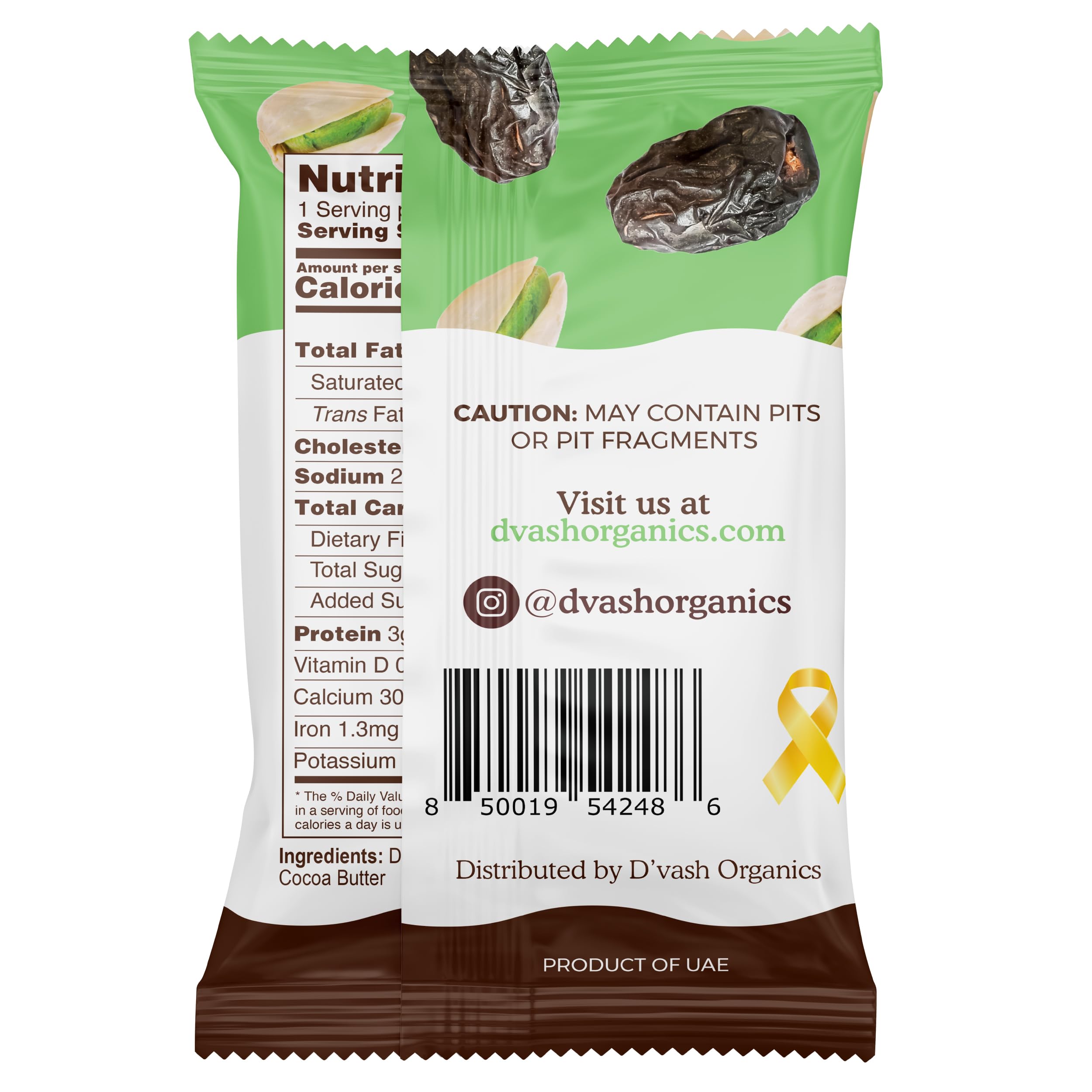 Dvash Not Your Grandma’s Pecan Cacao fiber bar texture shot