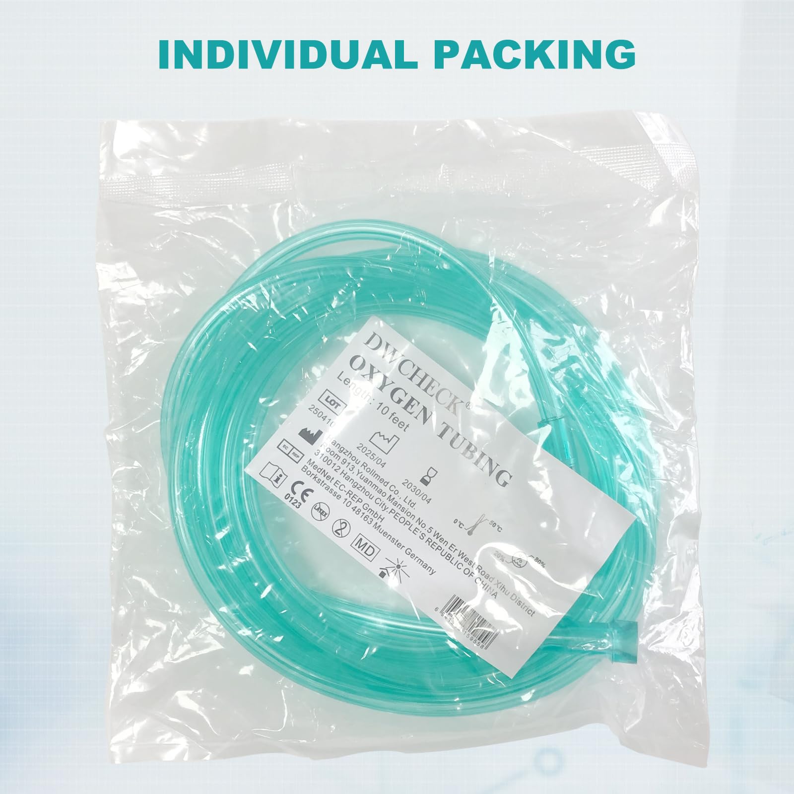 DWCHECK transparent green tubing offers quick visual checks for safe setup.