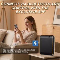 DXBDHSJK diffuser app-control interface highlights easy scheduling and intensity control.