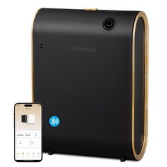 DXBDHSJK diffuser front view with sleek black finish and quiet operation.