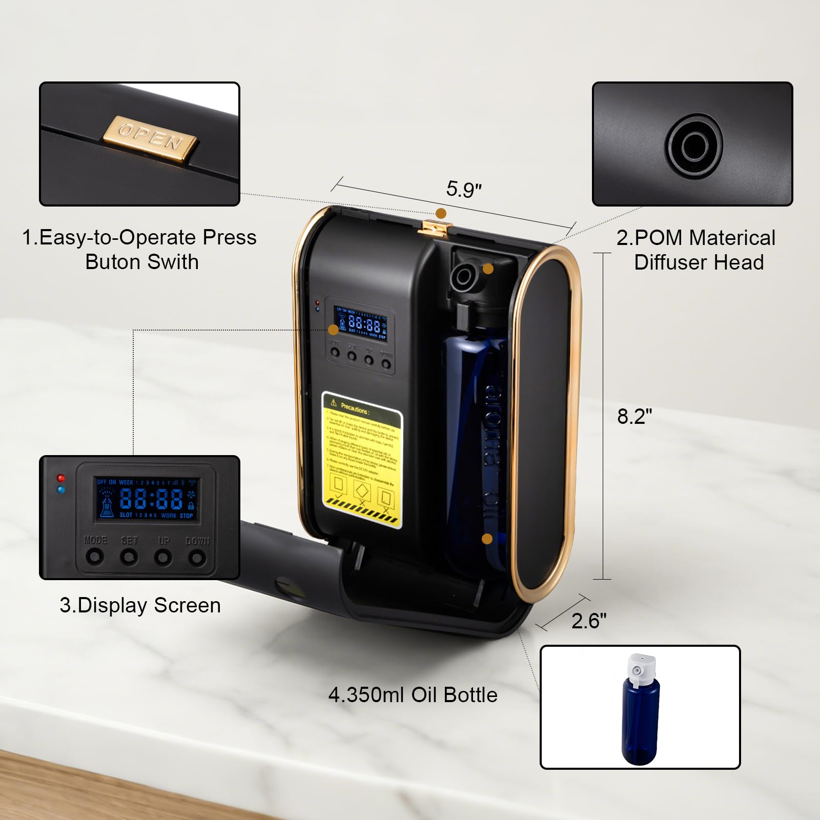 DXBDHSJK diffuser wall-mount kit image demonstrates space-saving installation.