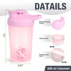 D.Y.A shaker bottle wide mouth for easy filling and cleaning
