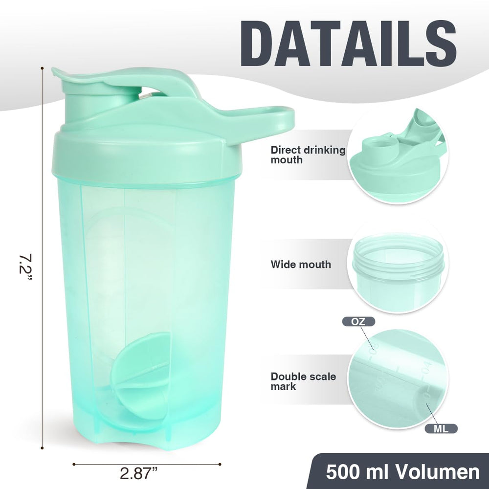 D.Y.A 16oz shaker bottle with leak-proof cap to prevent spills during workouts.