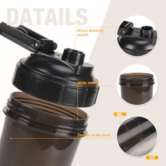 D.Y.A shaker bottle wide mouth with markings for easy measuring