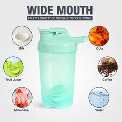 D.Y.A wide-mouth shaker bottle for quick loading of powders and liquids.
