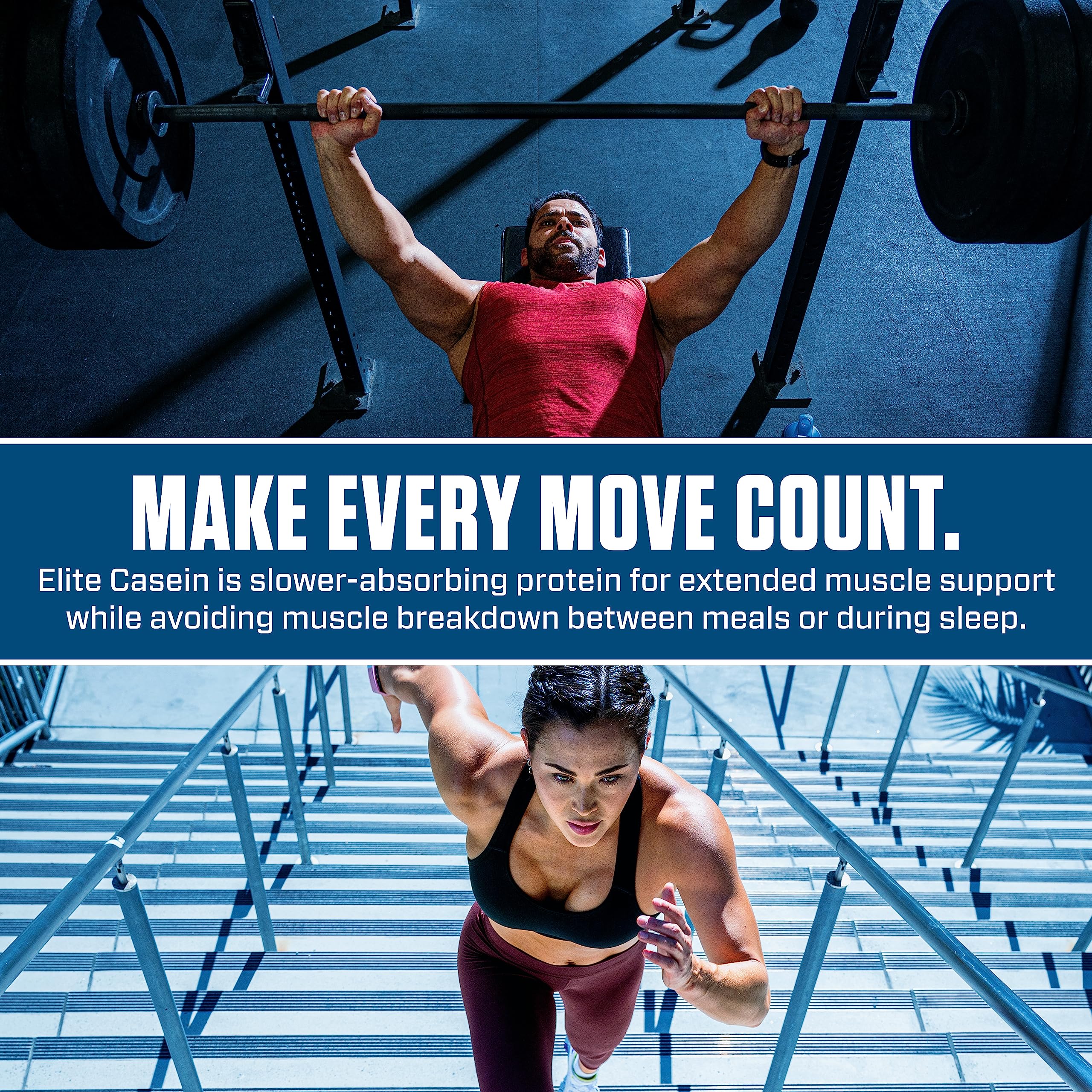 Dymatize Elite Casein Cookies and Cream shake with creamy consistency.