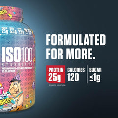 Dymatize ISO100 Birthday Cake flavor scoop ready for a post-workout shake.