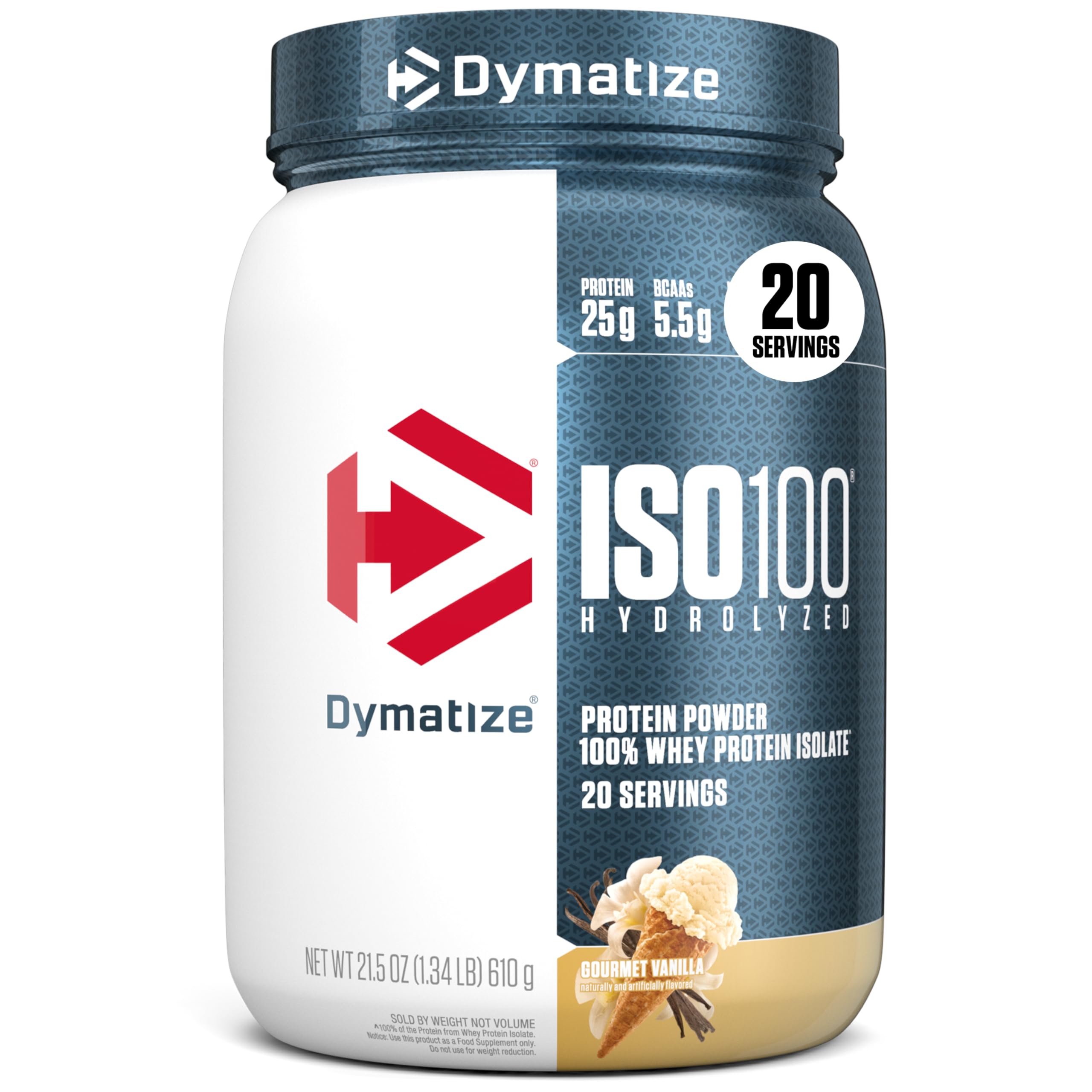 Dymatize ISO100 vanilla tub shown as premium protein option for post-workout support