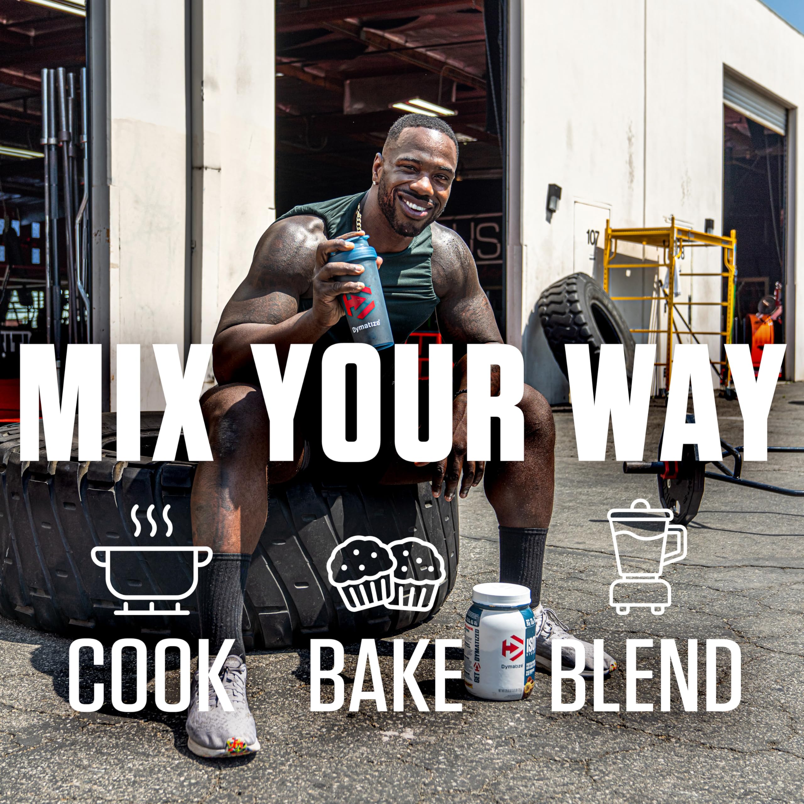 Dymatize Super Mass Gainer vanilla meal-prep bowl inspires calorie-dense meals.