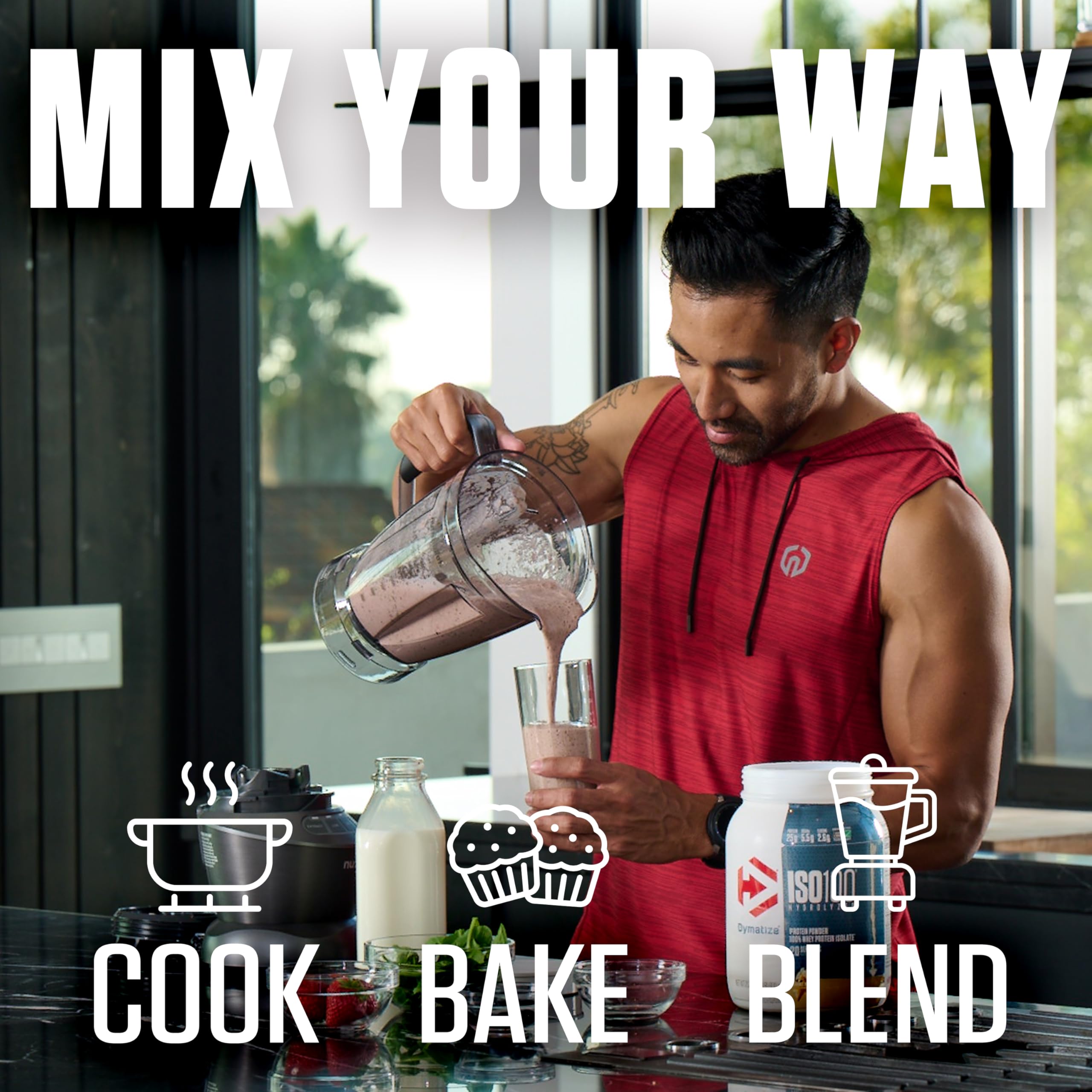 Dymatize USA-made seal conveys quality and trusted production.