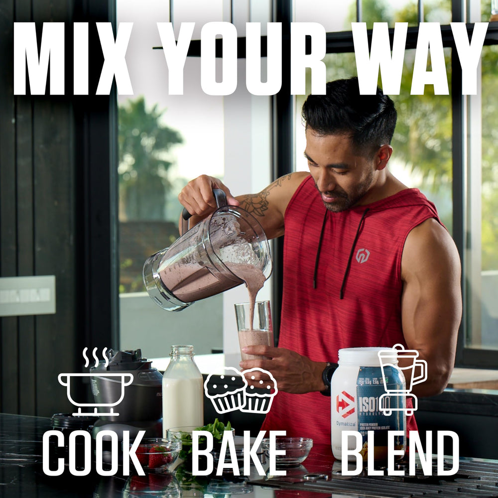 Dymatize USA-made seal conveys quality and trusted production.