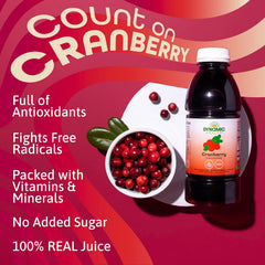 Dynamic Health Cranberry Juice Concentrate close-up of ingredients on the label