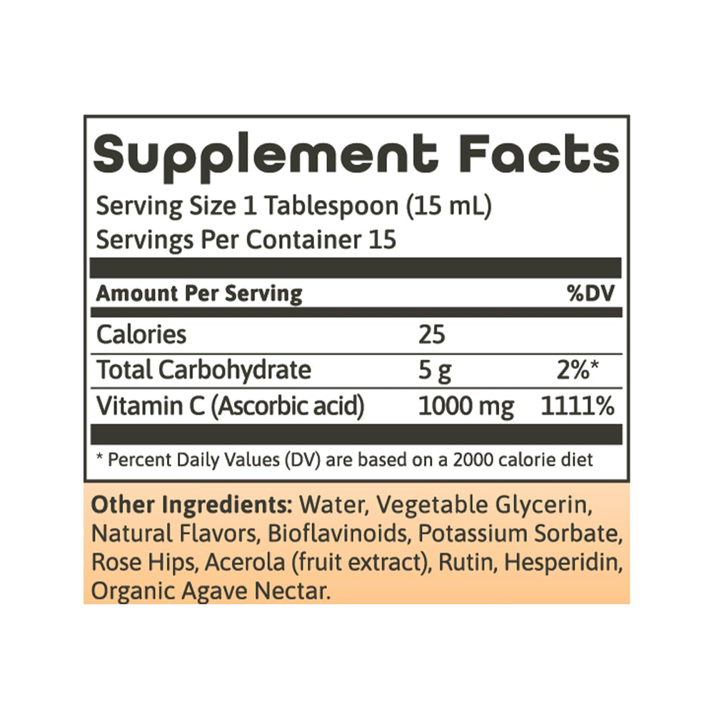 Dynamic Health Liquid Vitamin C with acerola on label, natural vitamin C source.