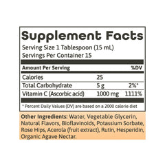 Dynamic Health Liquid Vitamin C with acerola on label, natural vitamin C source.