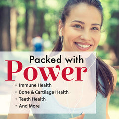 Dynamic Health Liquid Vitamin C being poured for convenient daily use.