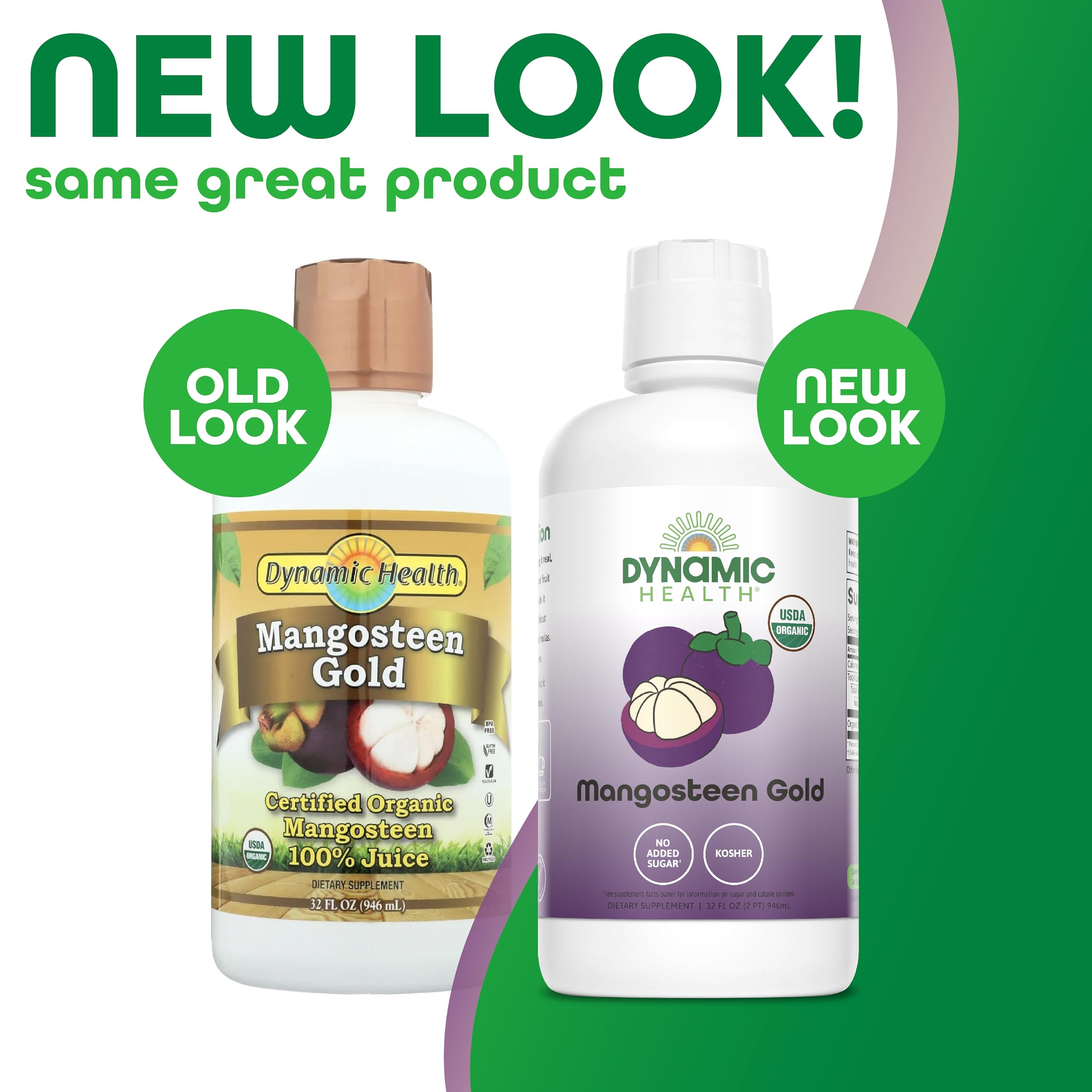 Dynamic Health Mangosteen Gold juice pour – easy addition to smoothies