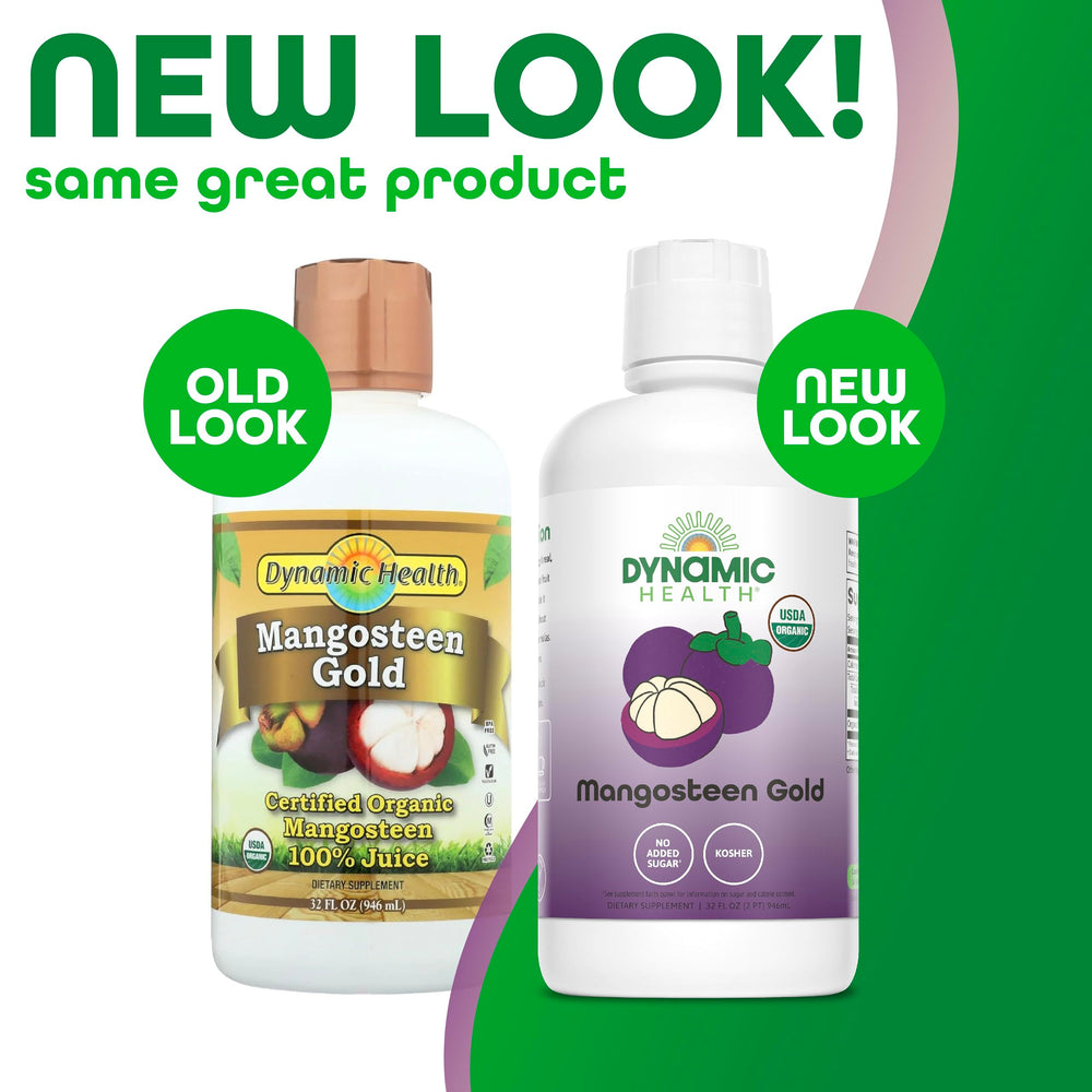 Dynamic Health Mangosteen Gold juice pour – easy addition to smoothies