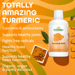 Dynamic Health Turmeric Gold organic label with no additives.