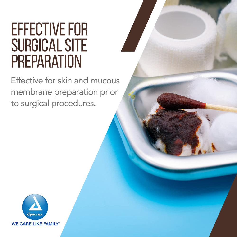 Dynarex povidone-iodine scrub packaging case for clinical supply