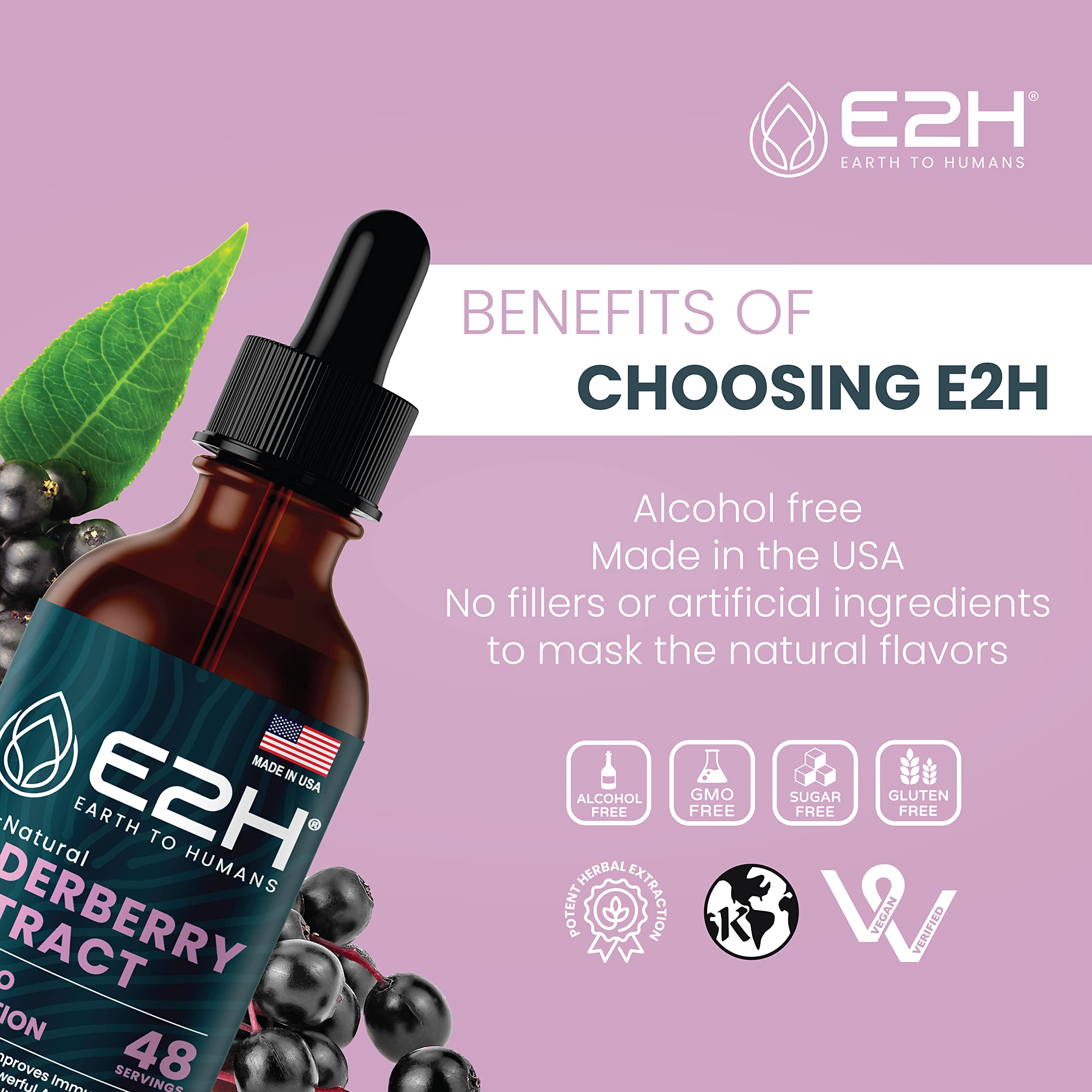 E2H Elderberry Syrup family use with child and adult.